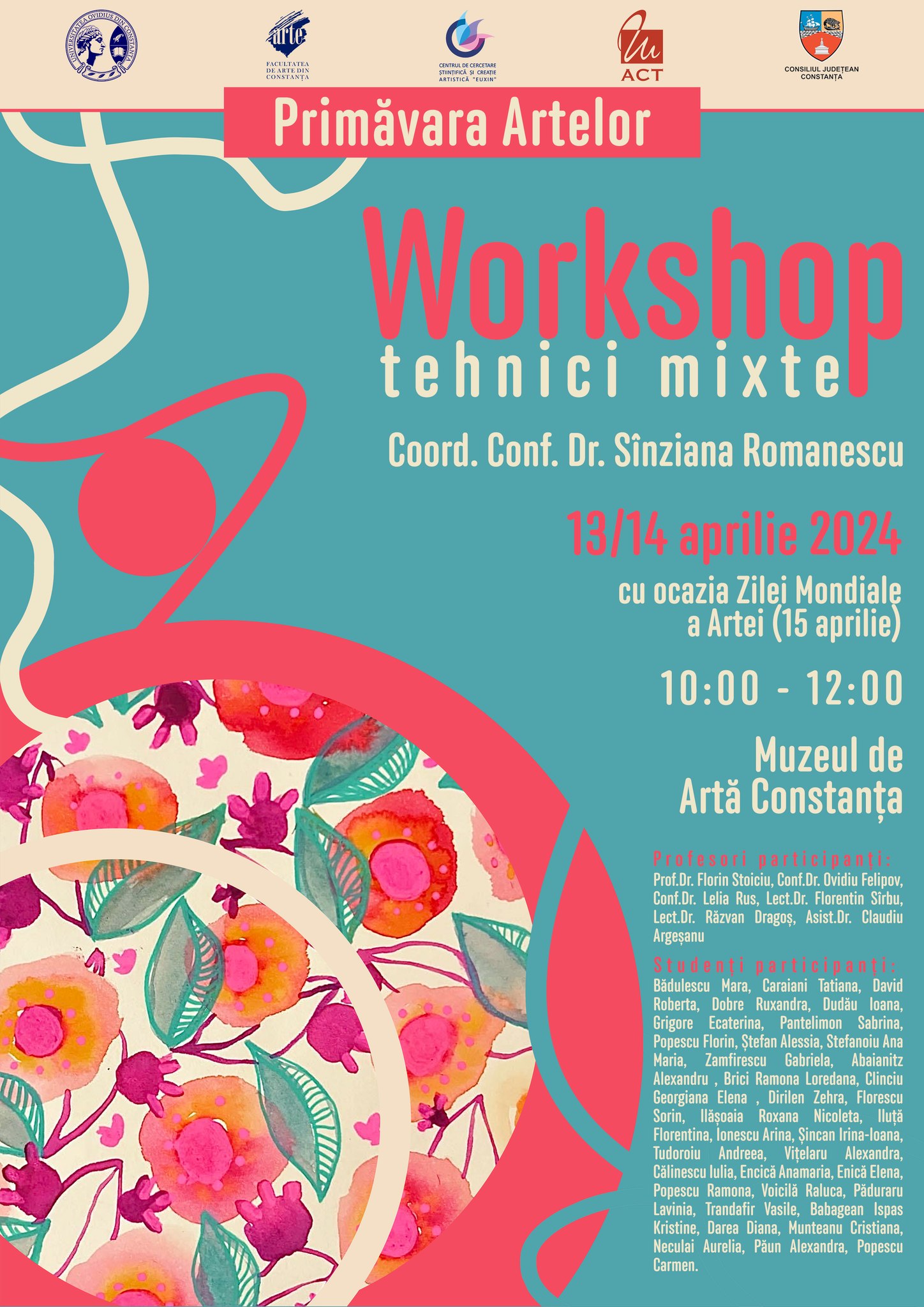 Workshop de tehnici mixte, la Muzeul de Artă Constanţa, cu prilejul Zilei Mondiale a Artei
