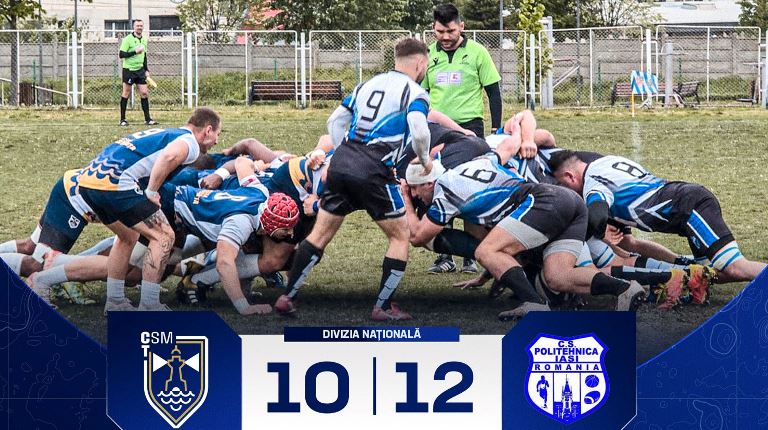 CSM Constanța a pierdut partida cu Poli Iași în Divizia Națională de Seniori la rugby