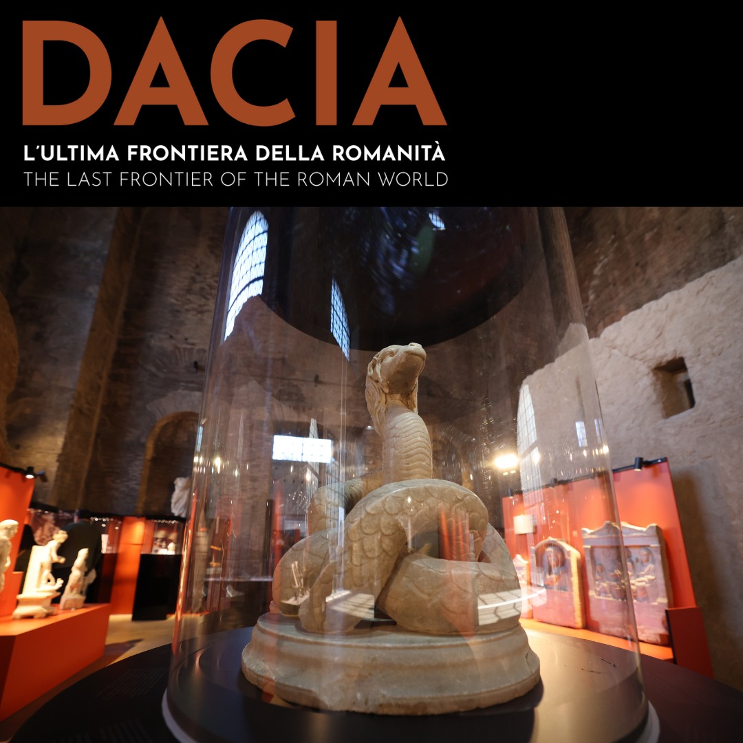 Şarpele Glykon, una dintre cele mai admirate piese în cadrul expoziţiei „Dacia. Ultima frontieră a Romanității” de la Roma