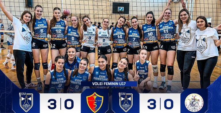Voleibalistele cadete de la CSM Constanța s-au calificat la Turneul Final U17