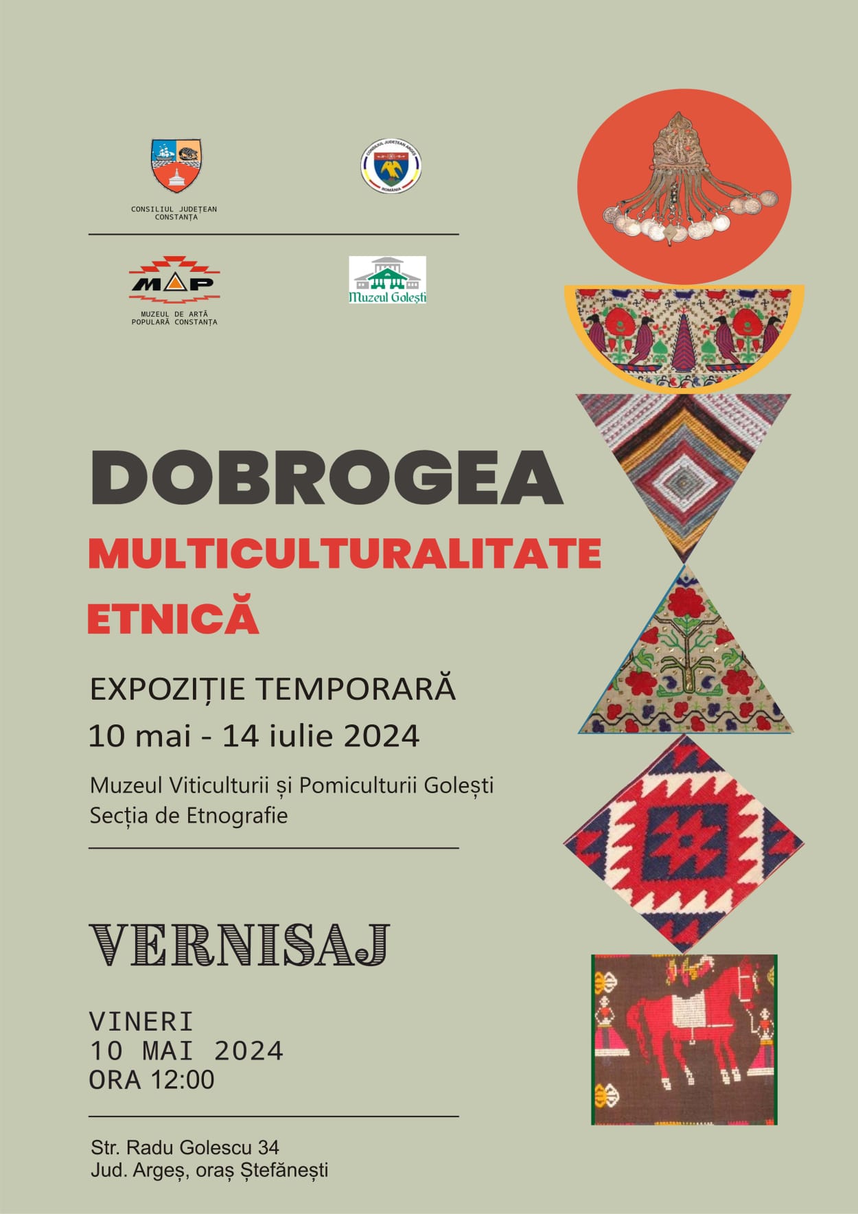 AUDIO | Expoziţia “Dobrogea – multiculturalitate etnică”, la Muzeul Viticulturii și Pomiculturii din Golești