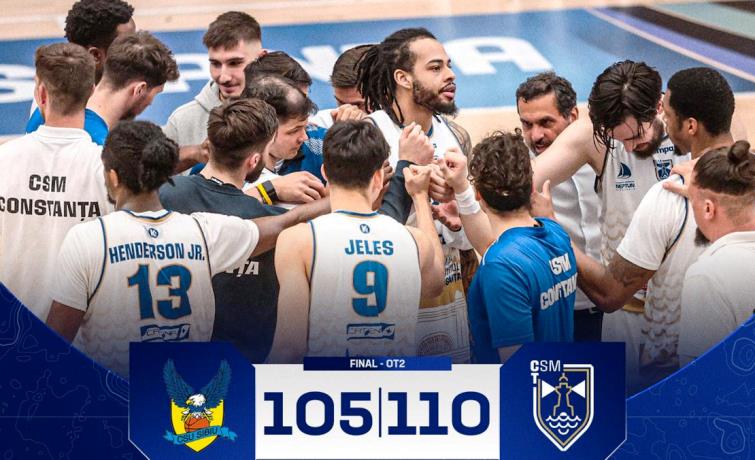 Baschetbaliștii de la CSM Constanța au învins echipa CSU Sibiu în meciul al treilea din play-off