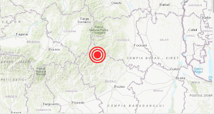 Două CUTREMURE, în zona seismică Vrancea, la distanță de câteva ore
