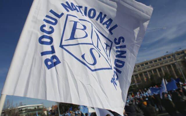 Protest BNS în Capitală: Sindicaliștii cer reducerea fiscalității pe muncă