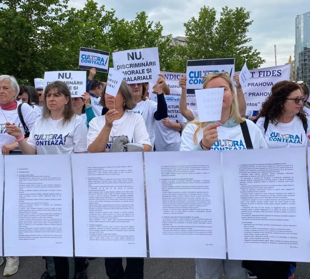 Protest „Noapte în Muzeele din România”, în Capitală. Greva, următorul pas