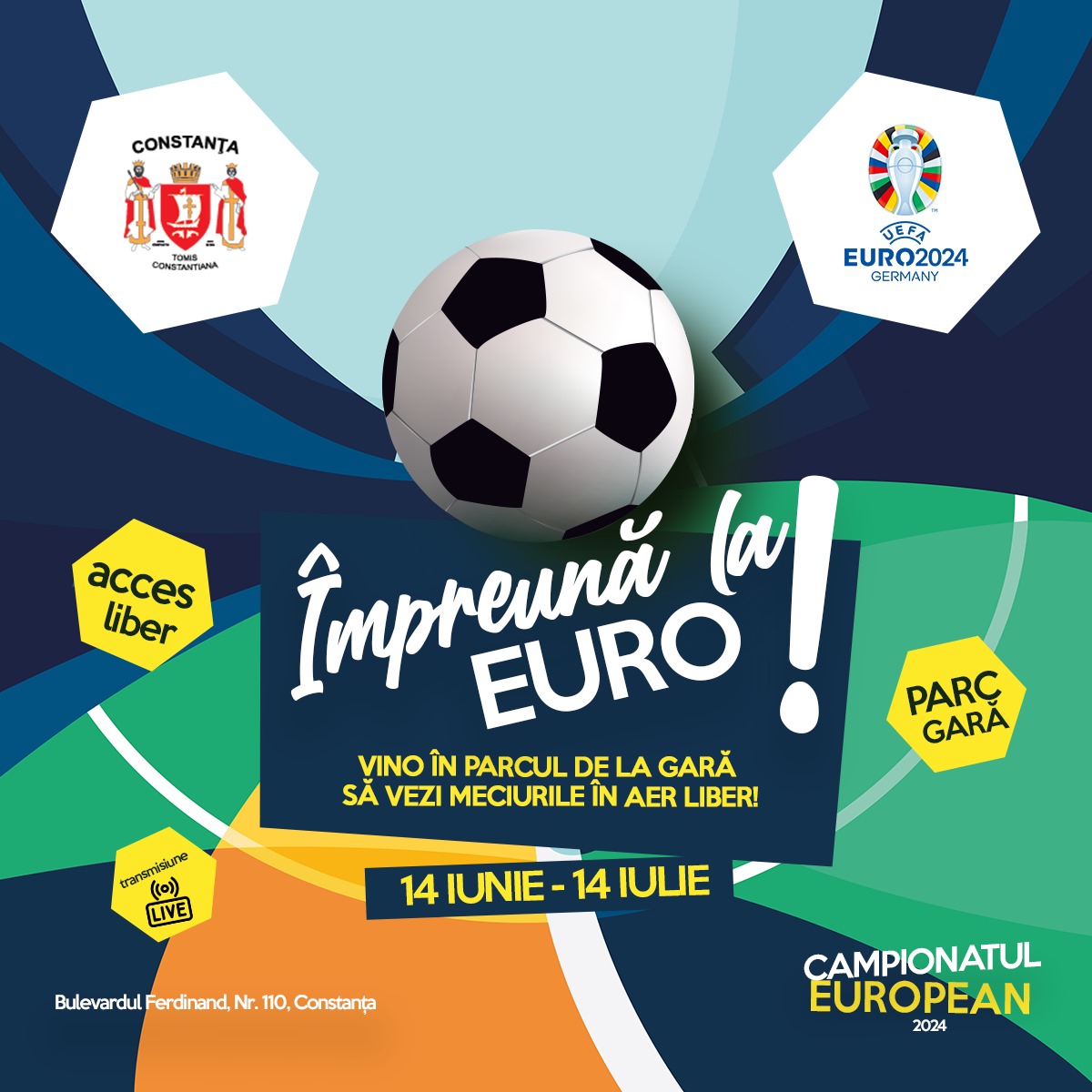 CONSTANȚA: Turneul final al Campionatului European va putea fi urmărit în Parcul de la Gară