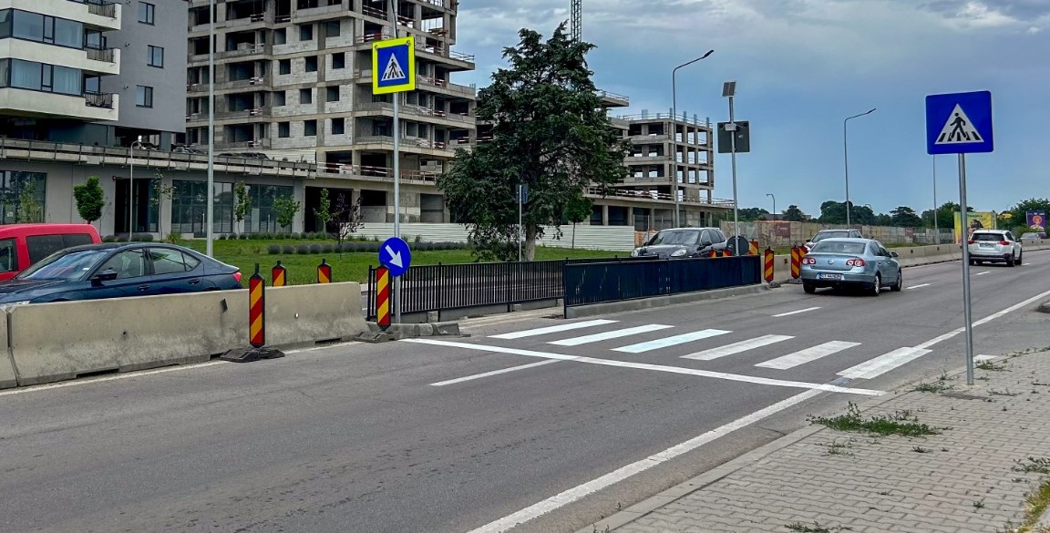 CONSTANȚA: Trecere de pietoni cu scuar, pe b-dul I. C. Brătianu