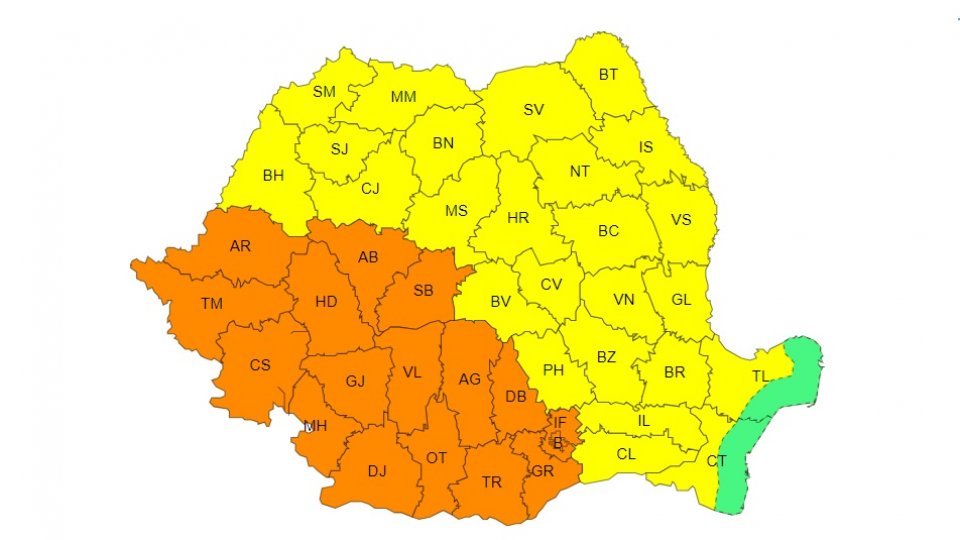 CONSTANȚA/TULCEA: Cod galben de caniculă