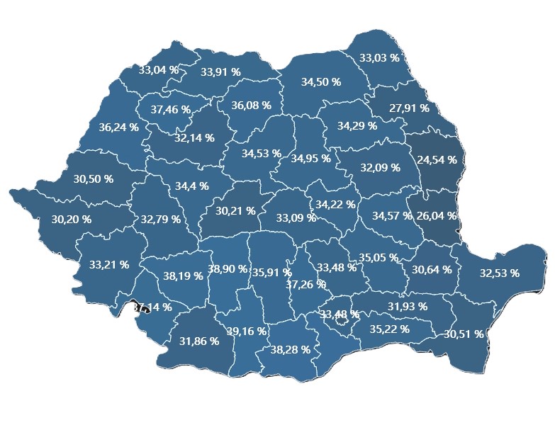 CONSTANȚA, TULCEA: Prezența la urne, ora 16.00