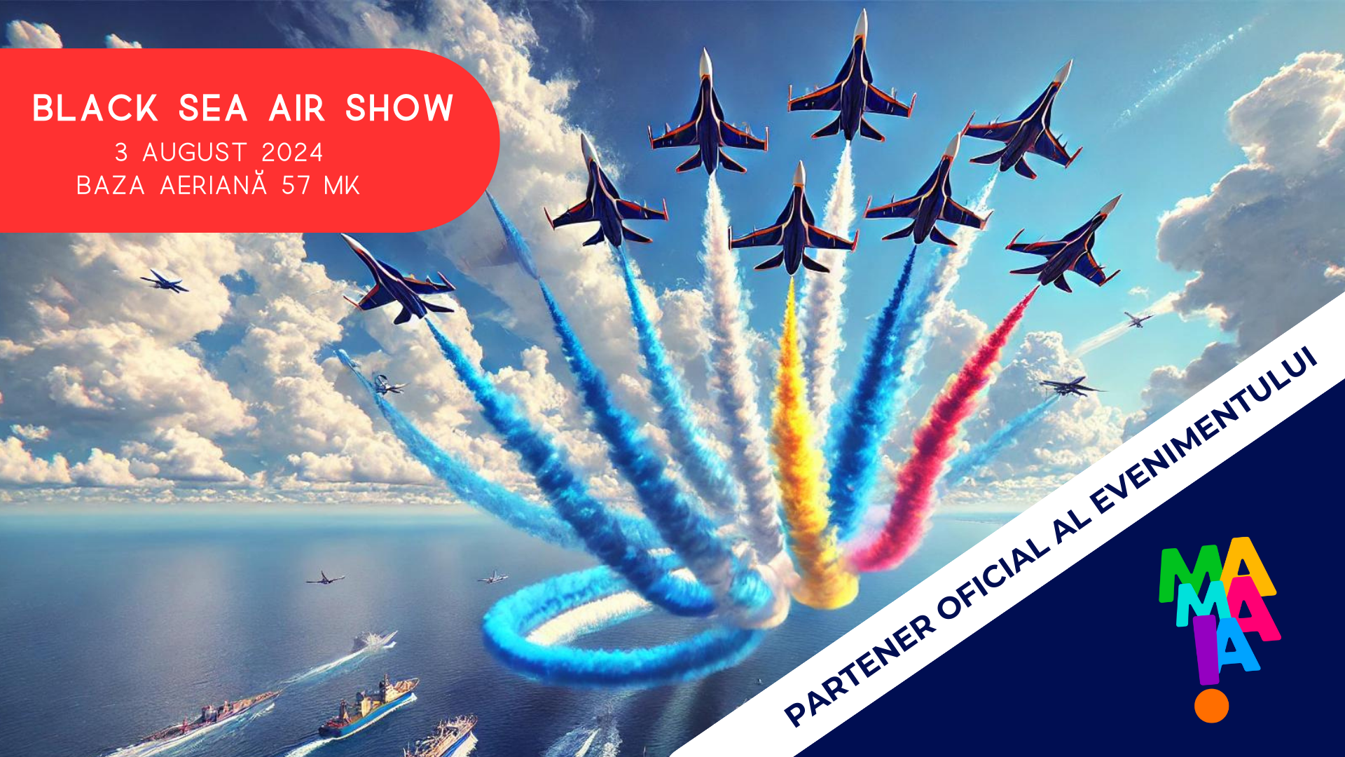 Pe 3 august are loc cea de-a treia ediție a Black Sea Air Show, eveniment desfăşurat la Baza Aeriană 57