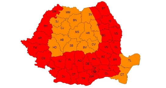 COD ROȘU de CANICULĂ în weekend! Temperaturi de foc în aproape toată țara!