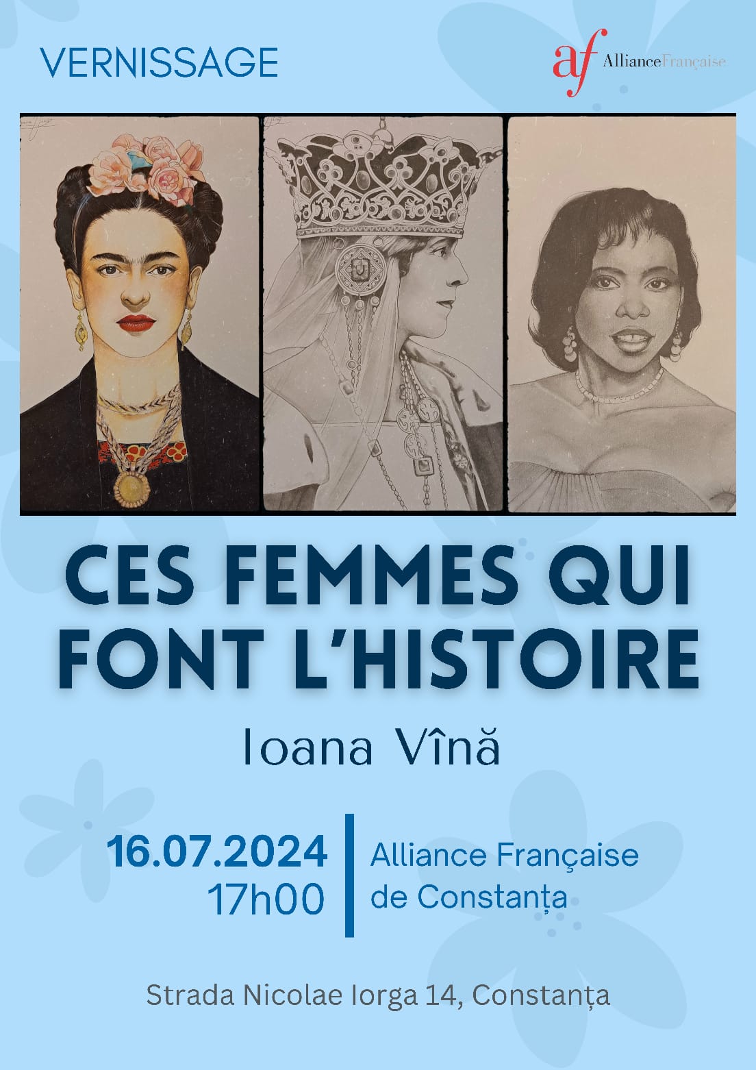 Expoziția de grafică „Ces femmes qui font l’histoire” va avea loc la Alianța Franceză Constanța 