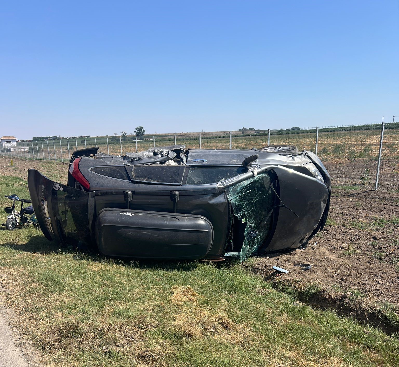 MURFATLAR: Accident rutier între două autoturisme. Trei persoane, inclusiv un bebeluș, au ajuns la spital