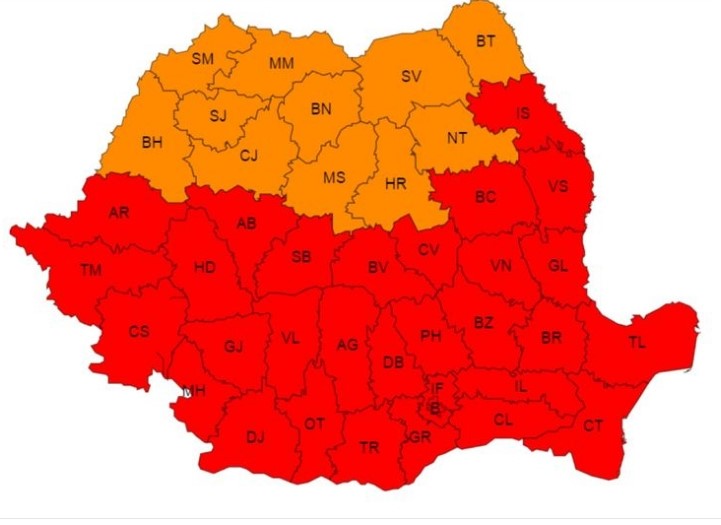 AUDIO | Traversăm cel mai sever şi extins episod de caniculă. CODUL ROȘU a fost prelungit până miercuri, inclusiv în DOBROGEA