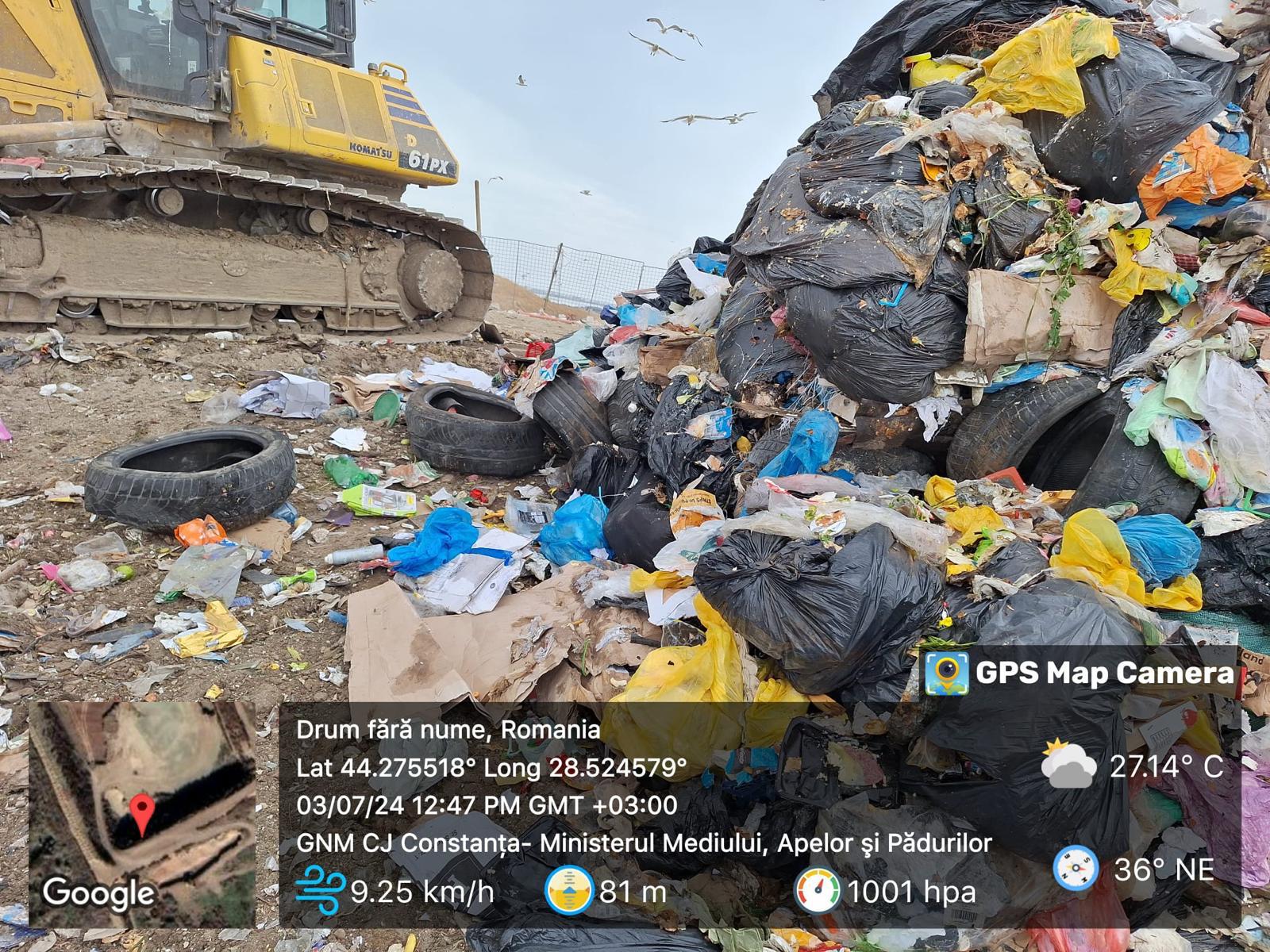 OVIDIU: Operatorul depozitului de deșeuri și salubristul, amendați cu 100.000 de lei