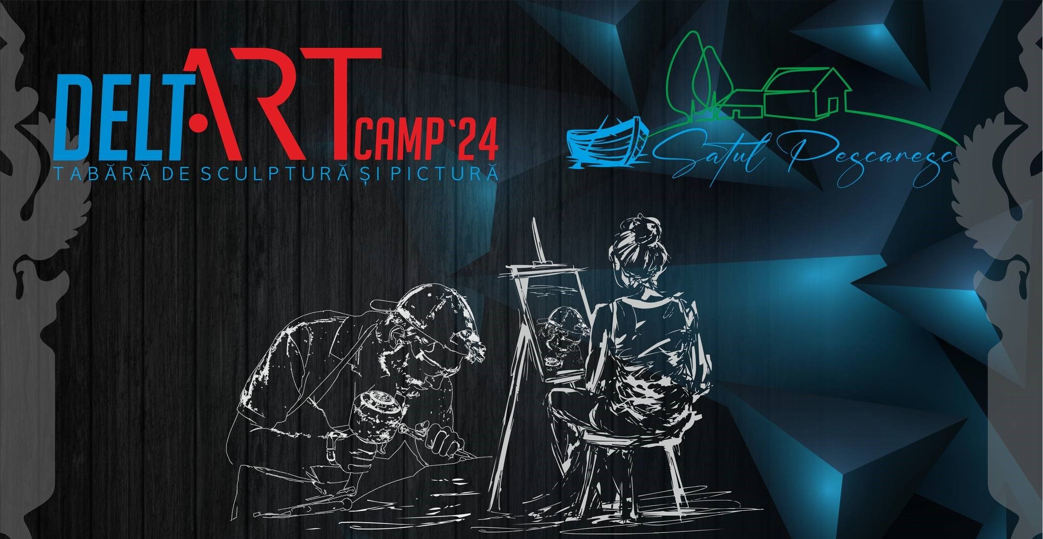 TULCEA: Vernisajul expoziției de picturi și sculpturi ce vor îmbogăți Satul Pescăresc încheie Tabăra DeltArt 2024