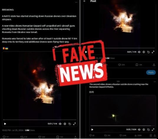MApN: FAKE NEWS prin care se acreditează ideea că România a fost vizată de atacurile cu drone ale Federației Ruse