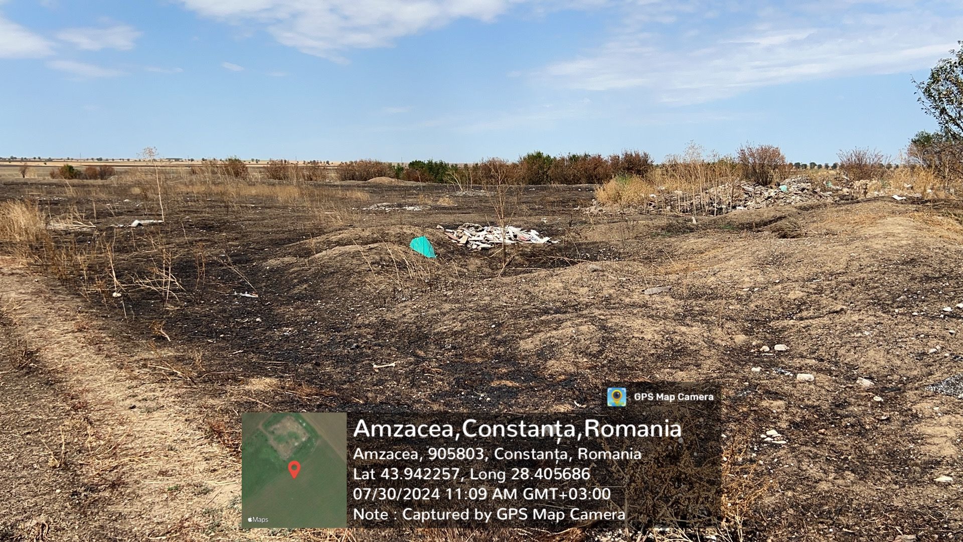 Garda de Mediu a amendat Primăria Amzacea pentru incendiile de pe raza localității