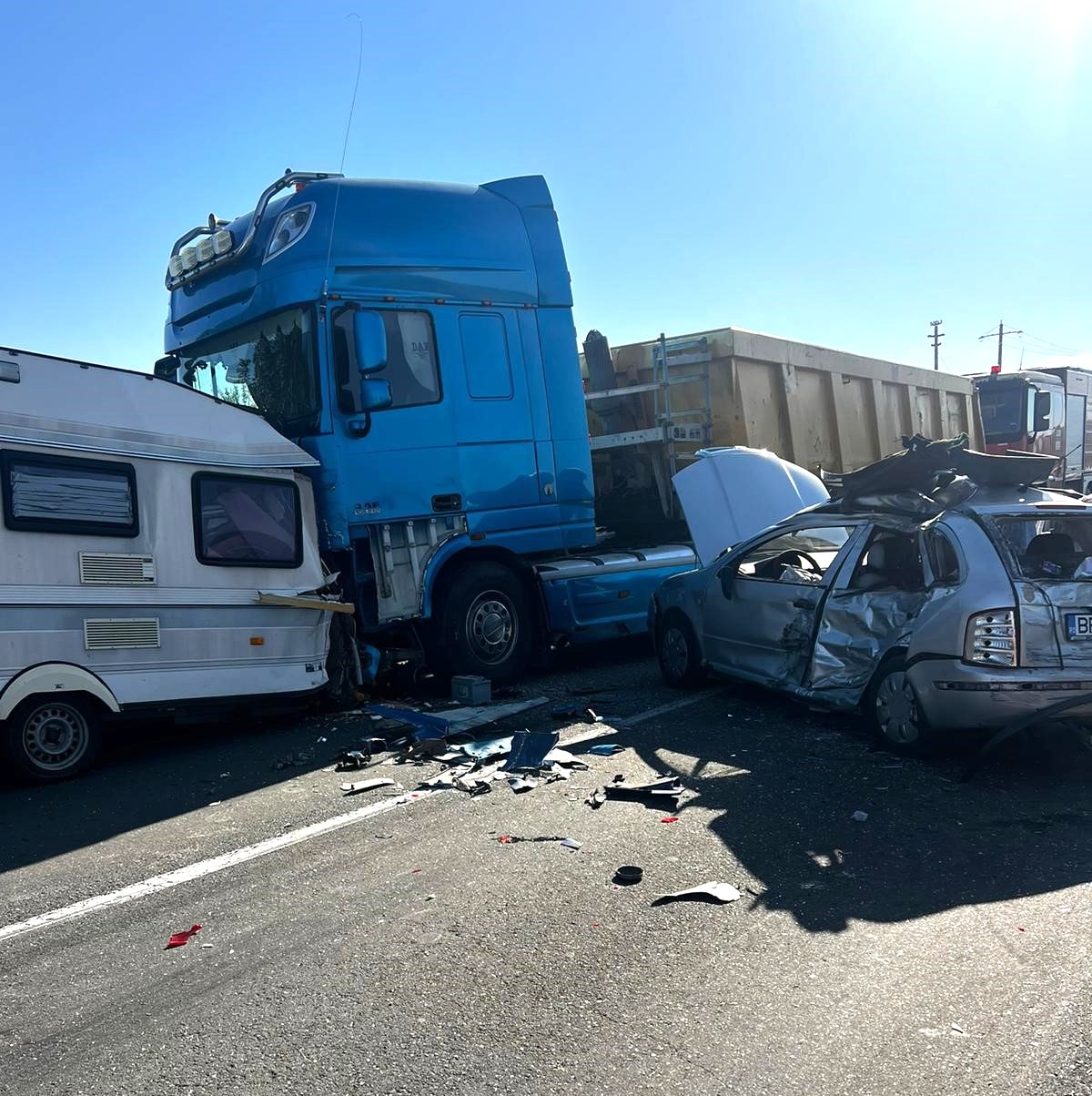 Județul CONSTANȚA: Accident rutier între Stupina și Crucea. 3 persoane au fost rănite
