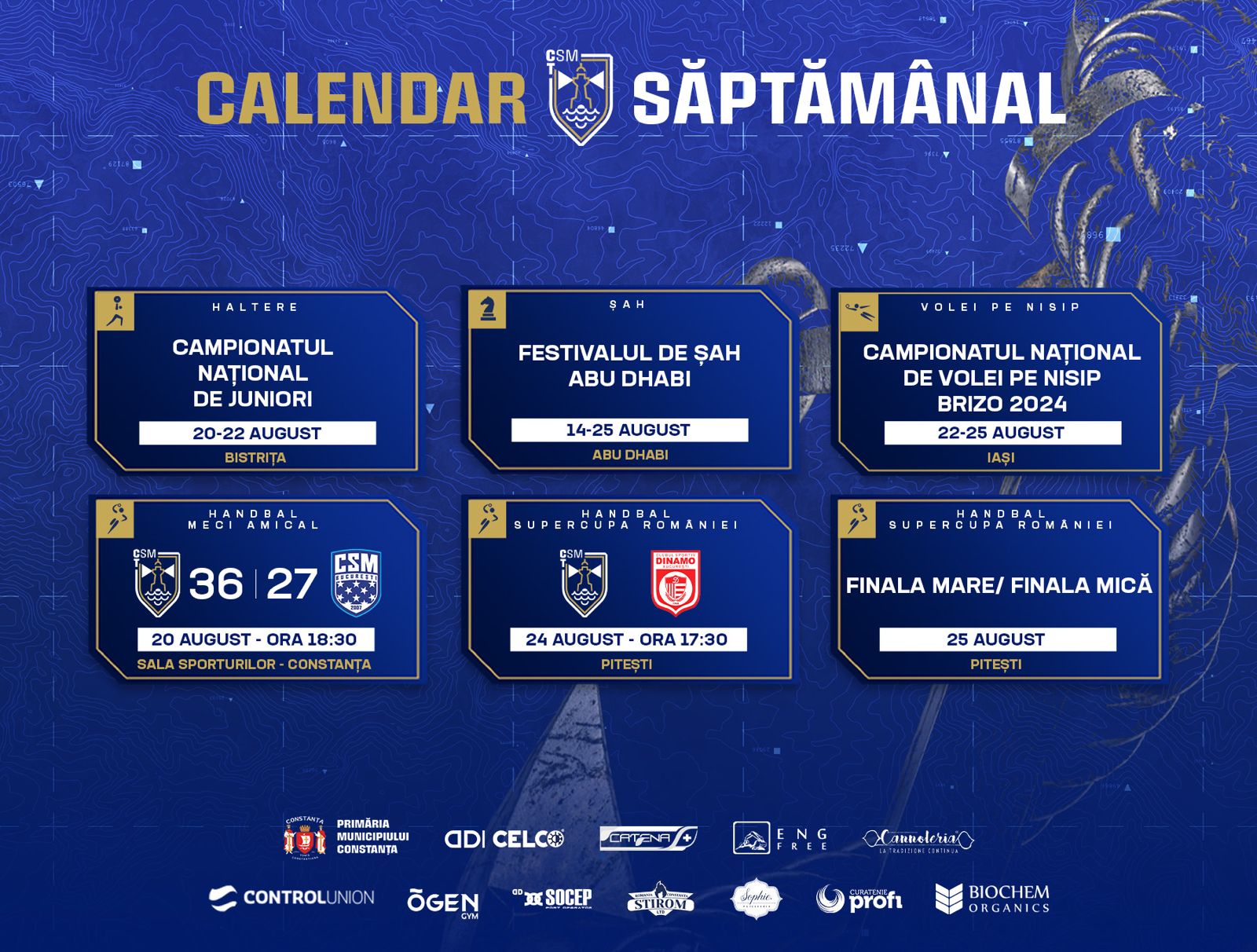 Competiții pentru sportivii de la CSM Constanța