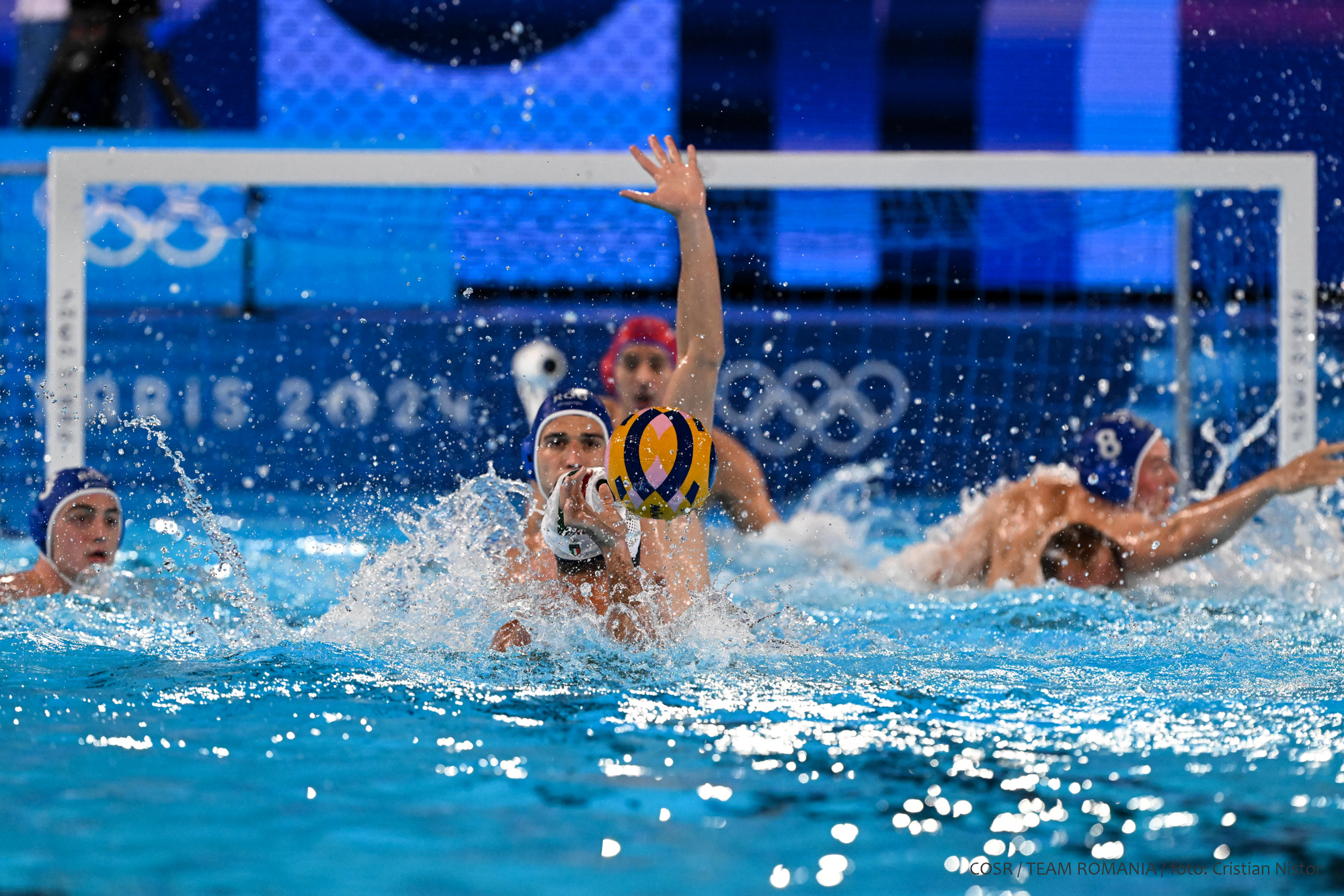 Echipa olimpică de polo a României a fost învinsă de selecționata Italiei