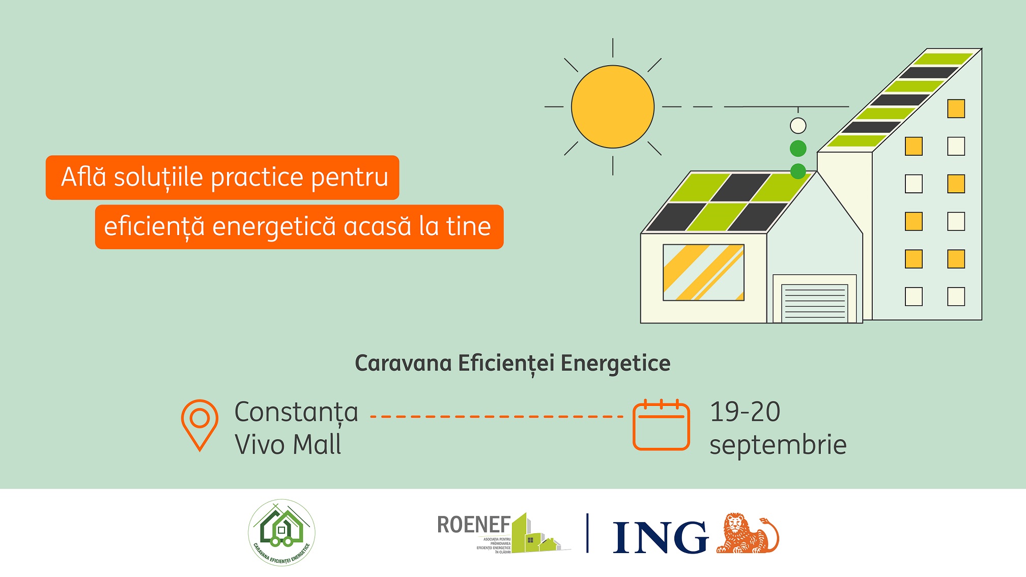 Caravana ROENEF și casa demonstrativă nZEB, eficientizată energetic, ajung la Constanța