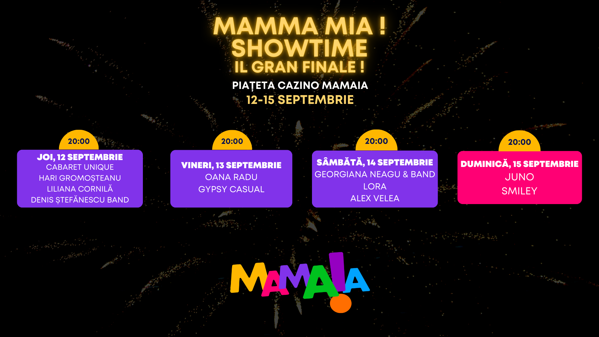 CONSTANŢA: În perioada 12-15 septembrie are loc “Il Gran Finale” la Mamma Mia Showtime