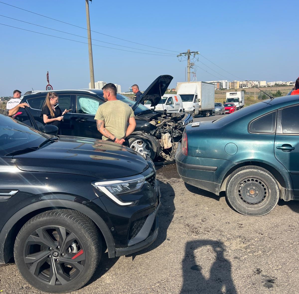 Accident rutier pe varianta OVIDIU, cu 3 mașini implicate