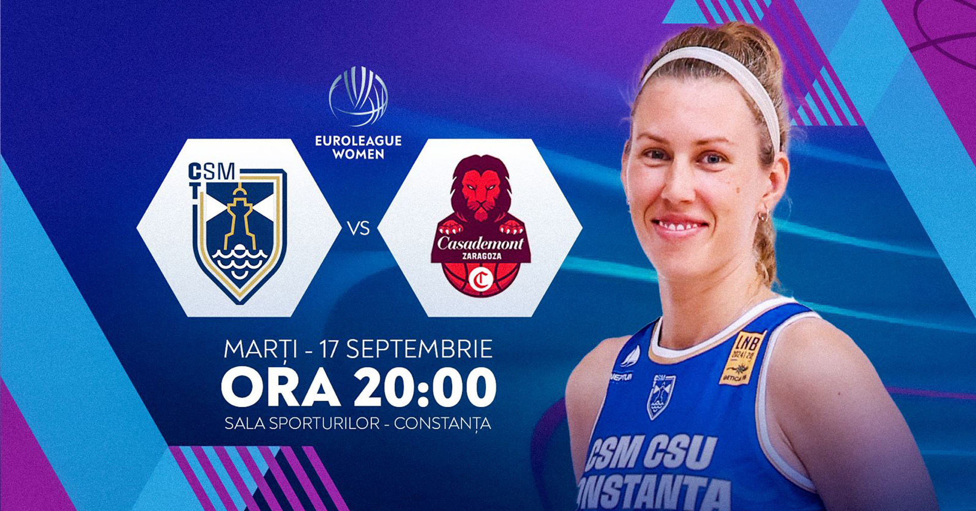 CSM Constanța evoluează marți pe teren propriu în EuroLeague Women