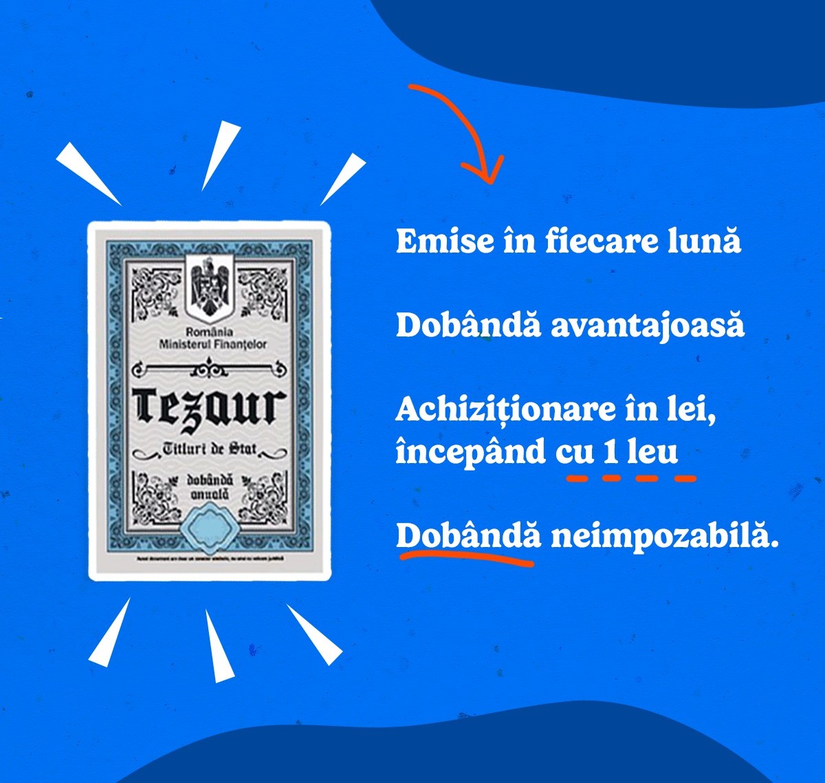 Românii pot investi în titluri de stat Tezaur, începând de astăzi