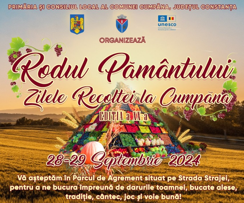„Rodul Pământului – Zilele Recoltei la Cumpăna” 2024