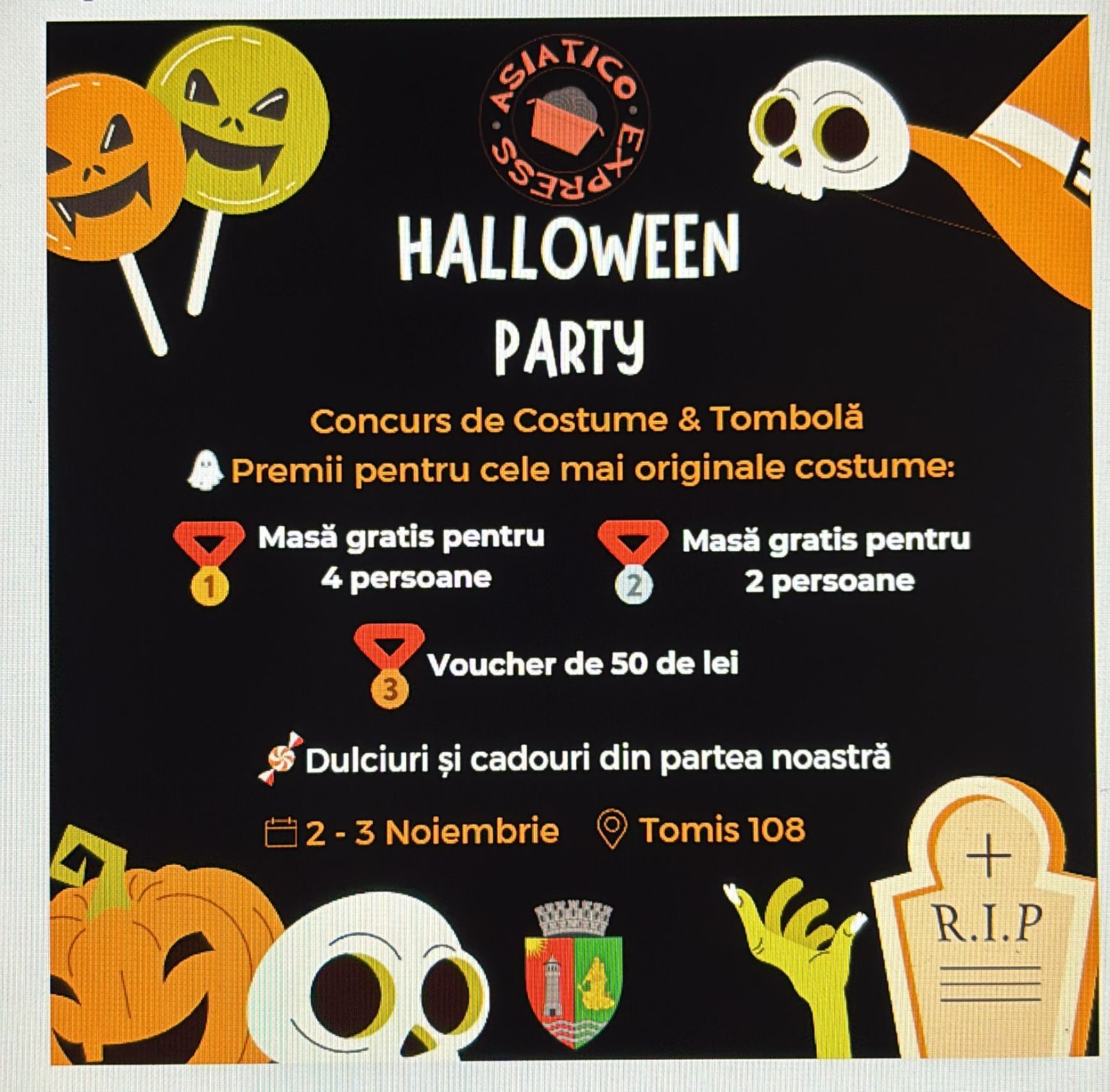 O petrecere de Halloween va avea loc pe bulevardul Tomis din Constanța
