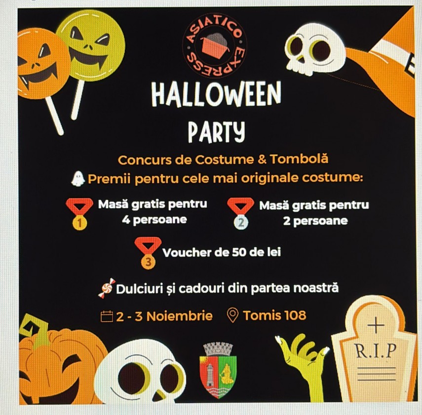 CONSTANȚA: Petrecere de Halloween pe bulevardul Tomis, în perioada 2-3 noiembrie