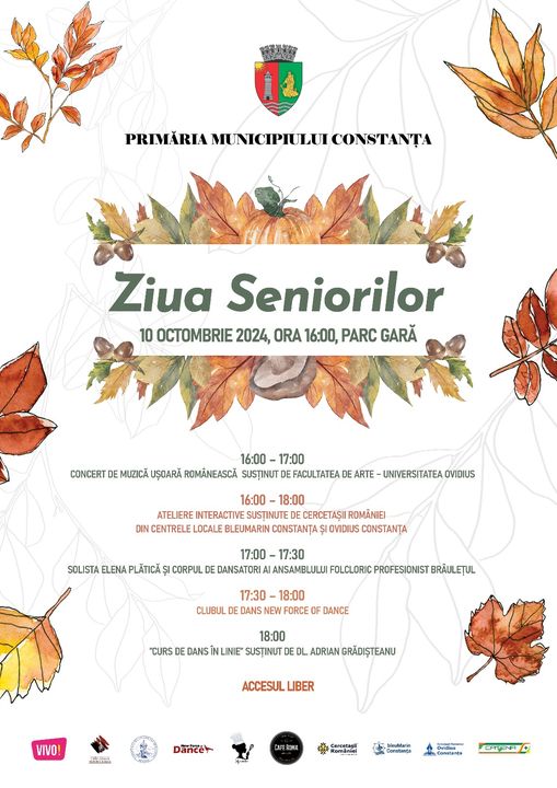 Eveniment dedicat seniorilor, în Parcul Gării din Constanța