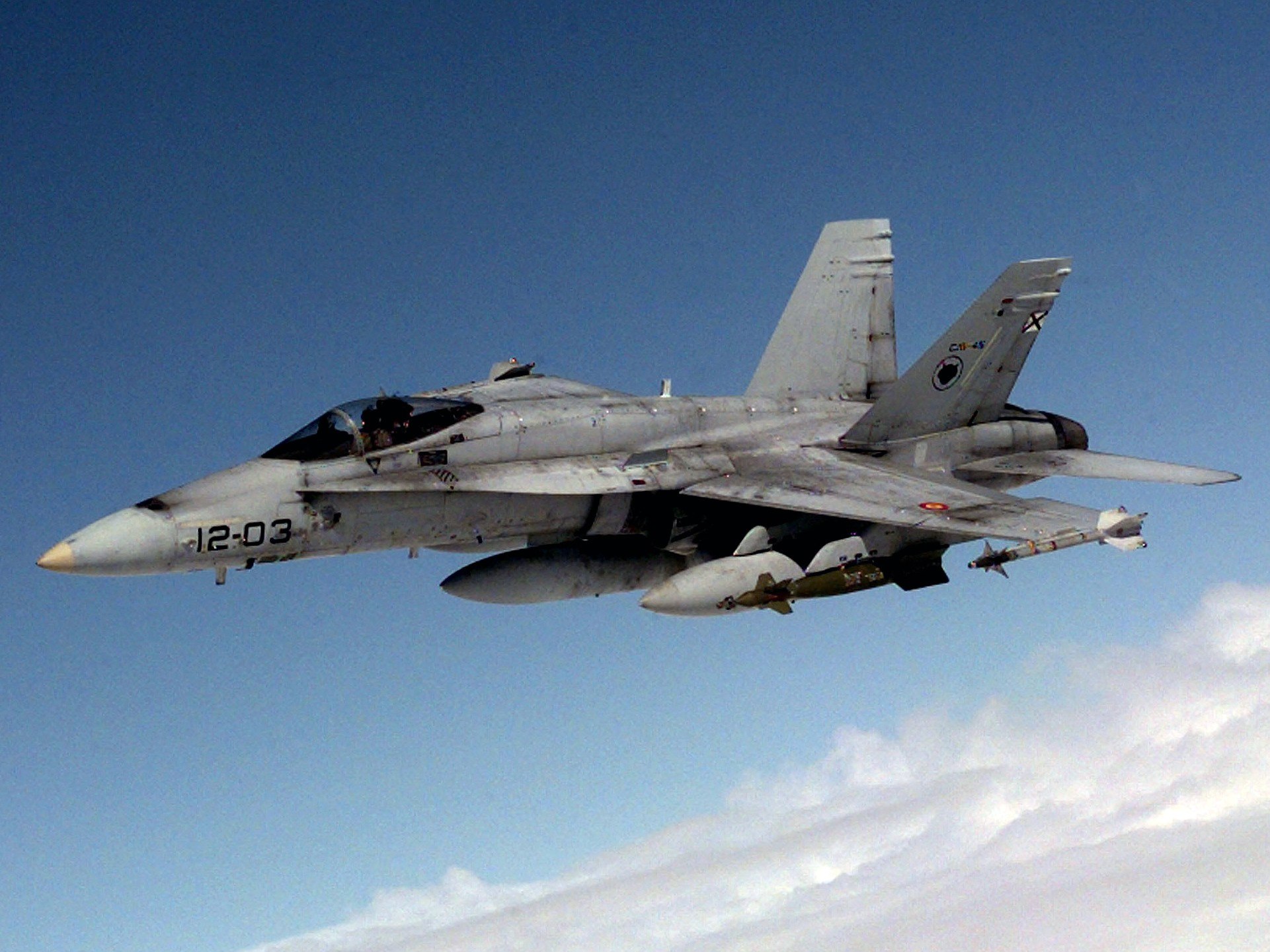 TULCEA: Două aeronave F-18 și două aeronave F-16 au monitorizat noaptea trecută spațiul aerian