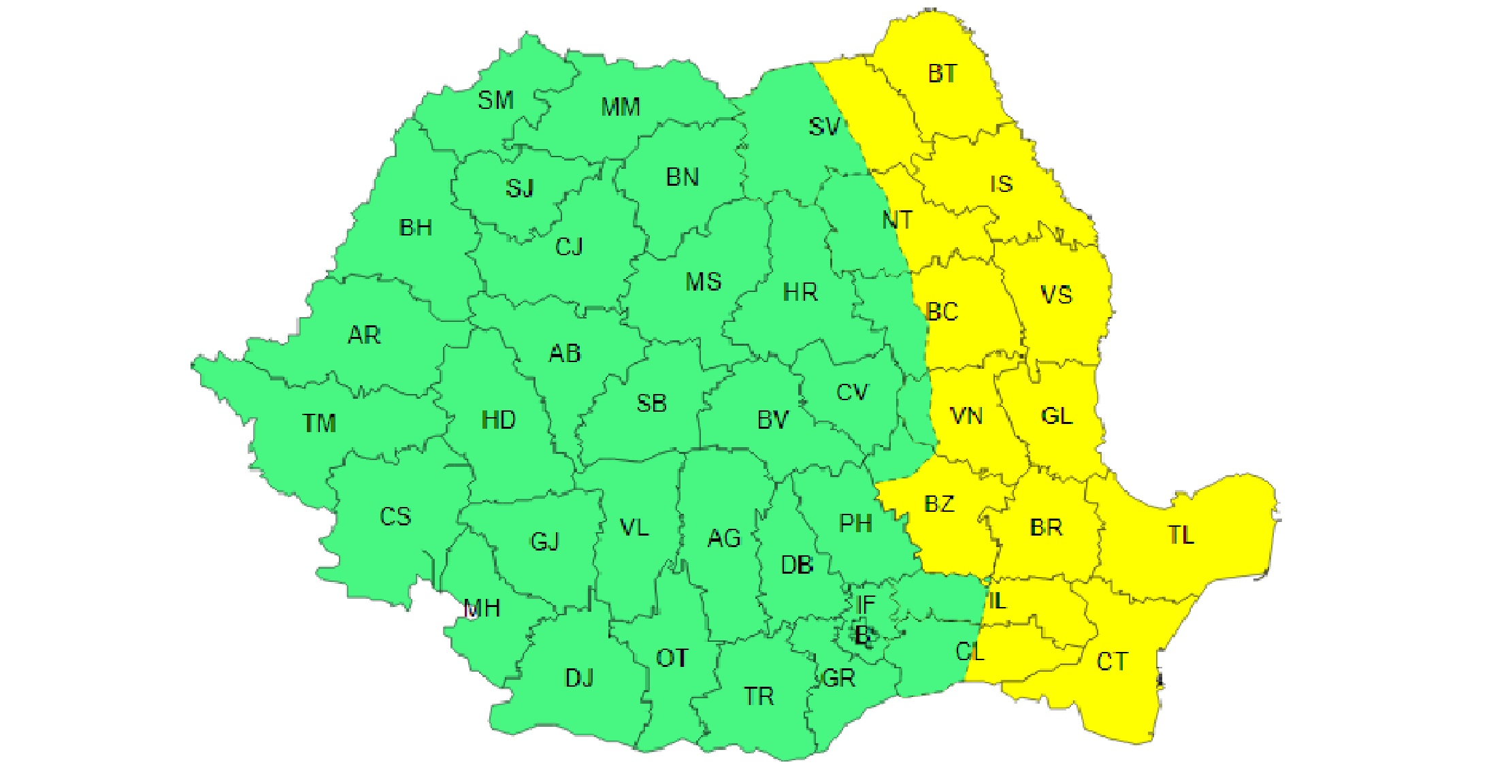 Dobrogea, sub atenționare meteorologică COD GALBEN de vânt