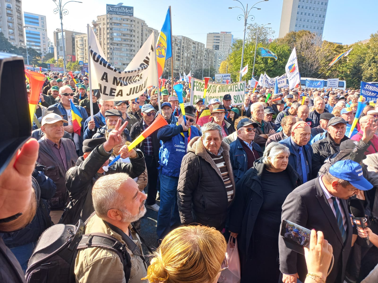 AUDIO | Militarii rezerviști din Constanța au protestat în Piața Victoriei din București