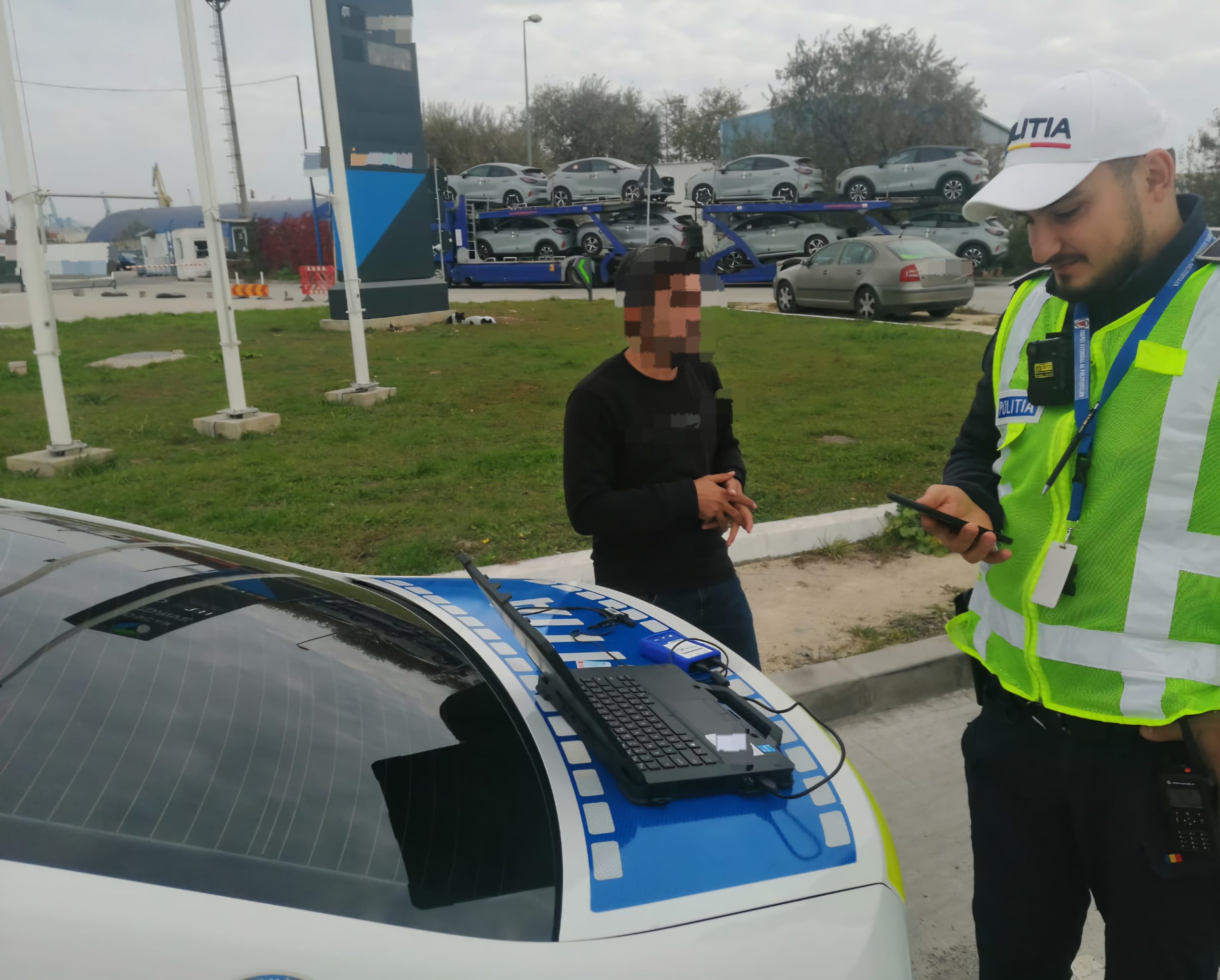 Portul Constanța: Un șofer a fost amendat cu 12 mii de lei în urma unei acțiuni a polițiștilor