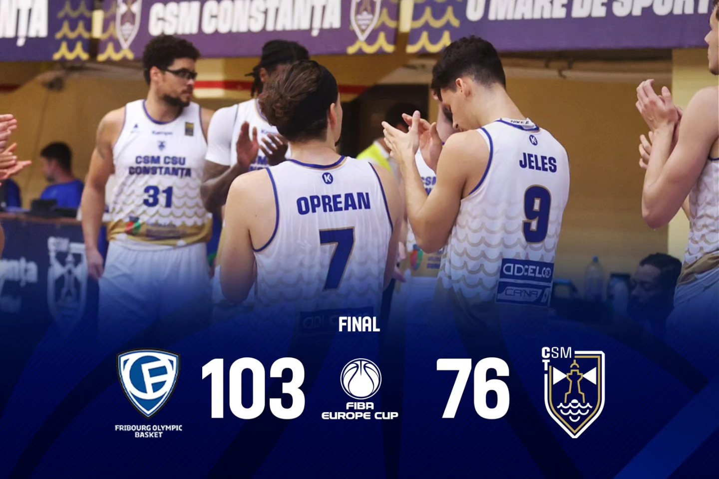 Baschetbaliștii de la CSM Constanța au fost învinși de Fribourg în FIBA Europe Cup