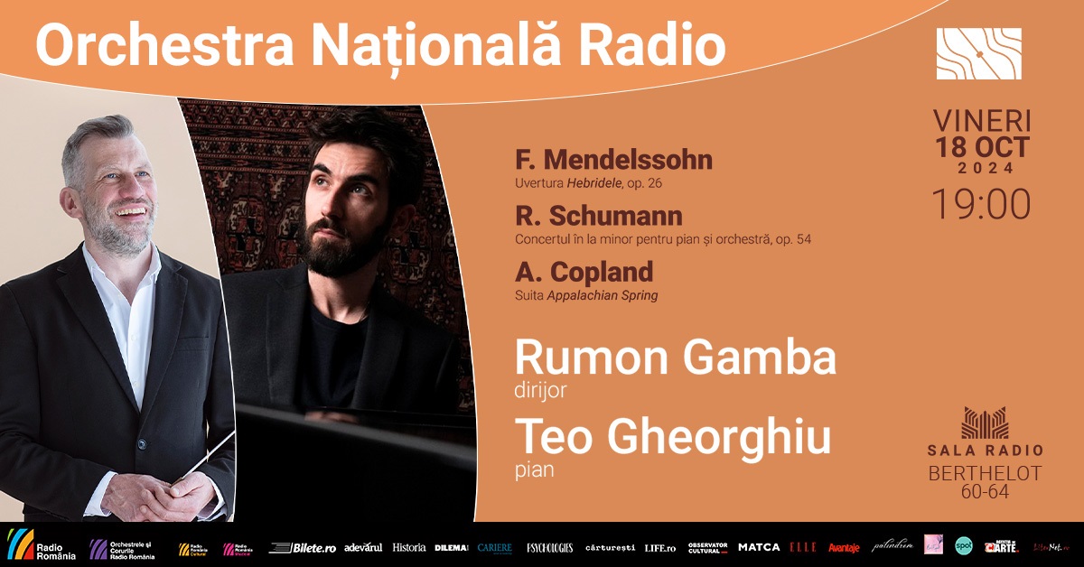 Doi invitați speciali la Sala Radio: dirijorul britanic Rumon Gamba și pianistul Teo Gheorghiu