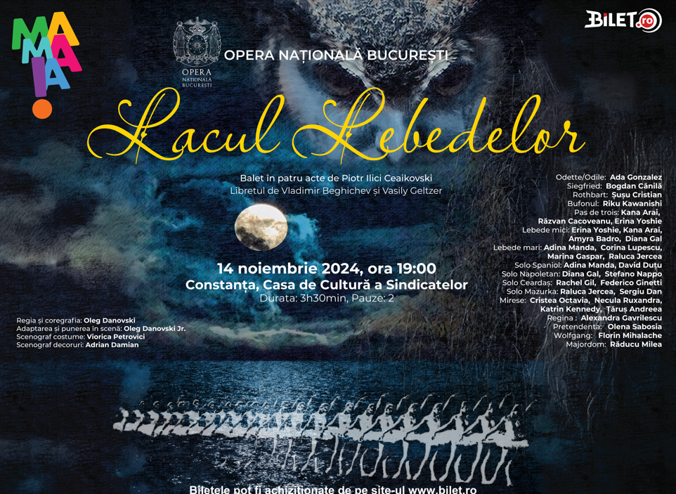 Destinația Mamaia Constanța, partener oficial al spectacolului „Lacul Lebedelor” de Ziua Dobrogei