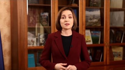 Maia Sandu îi îndeamnă pe români să meargă la vot „pentru o Românie puternică, europeană, pentru o ţară liberă”