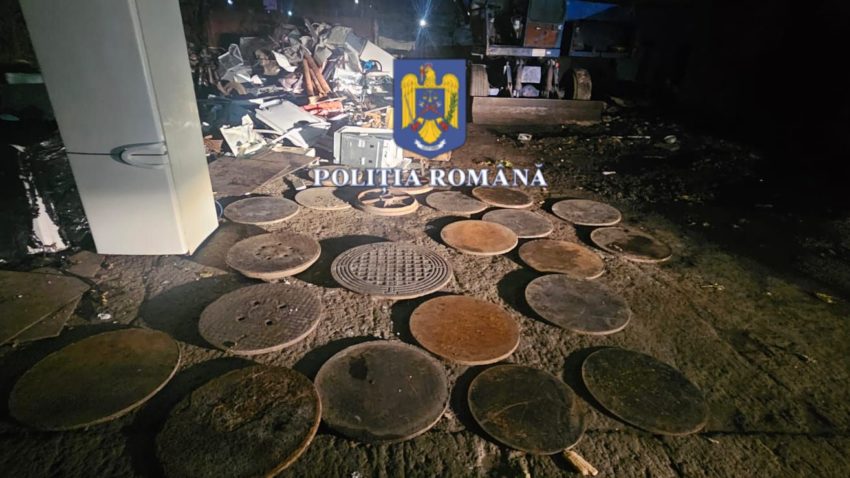 CONSTANȚA: Reținuți pentru furt calificat, după ce au sustras zeci de capace de canalizare