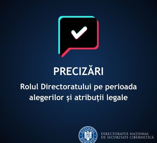 DNSC nu are ca atribuție investigarea tehnicilor de propagare a postărilor de pe reţelele sociale, prin manipulare de algoritmi