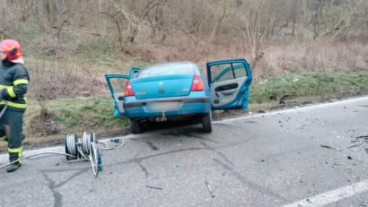 Județul TULCEA: O persoană a rămas încarcerată în urma unui accident rutier