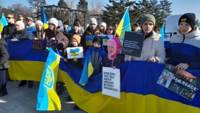 FOTO | Mitinguri de solidaritate cu Ucraina, la împlinirea a trei ani de la invazia rusă