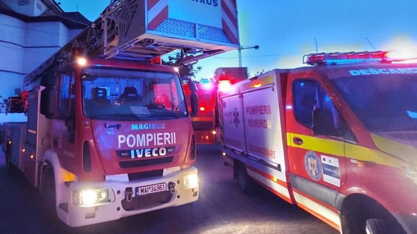 UPDATE – CONSTANȚA: Incendiu la etajul 7 al unui bloc