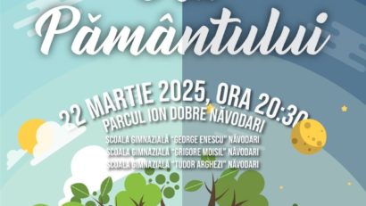 NĂVODARI: „Ora Pământului”, sărbătorită în Parcul ”Ion Dobre”. Timp de o oră, iluminatul public stradal va fi întrerupt