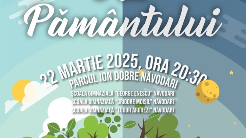 NĂVODARI: „Ora Pământului”, sărbătorită în Parcul ”Ion Dobre”. Timp de o oră, iluminatul public stradal va fi întrerupt