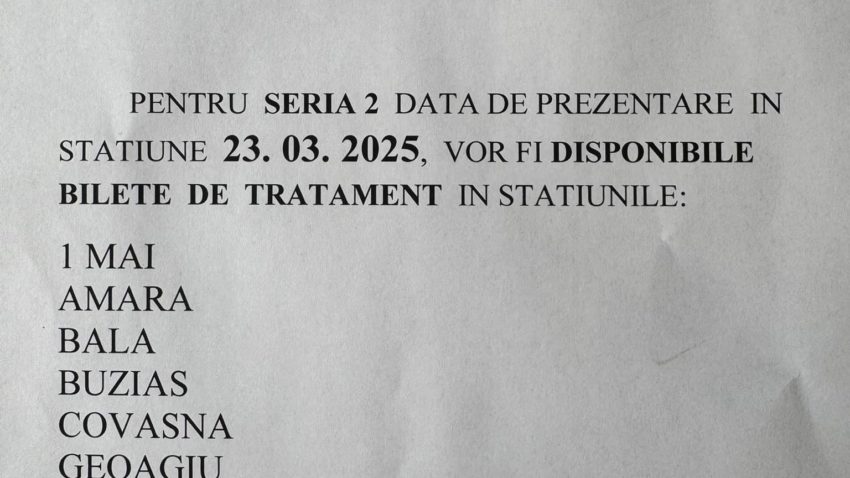 Casa Județeană de Pensii Constanța are disponibile 70 de bilete în stațiuni